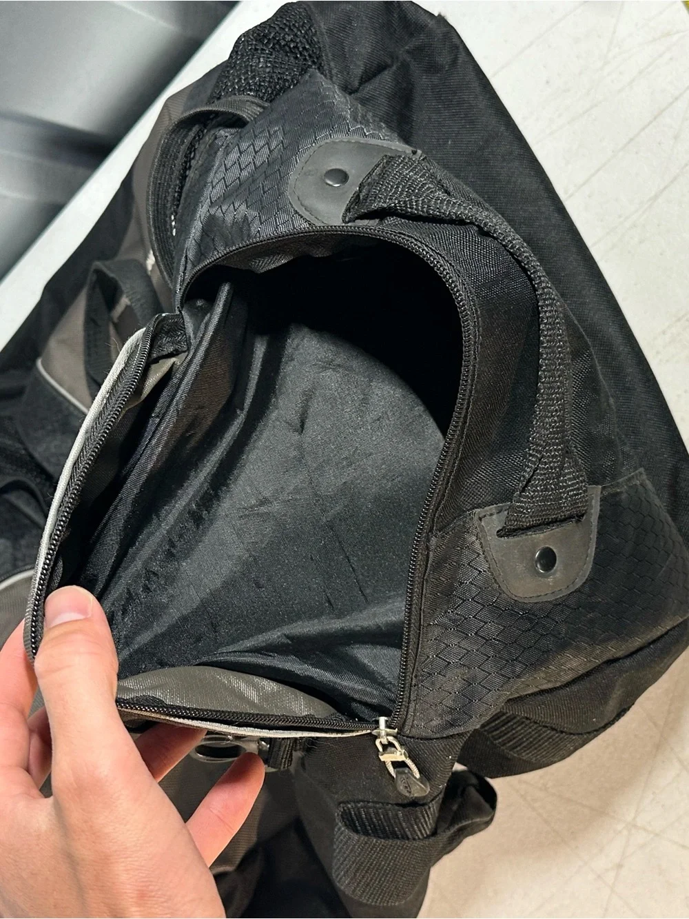 google Black and Gray Logo Duffel Bag
